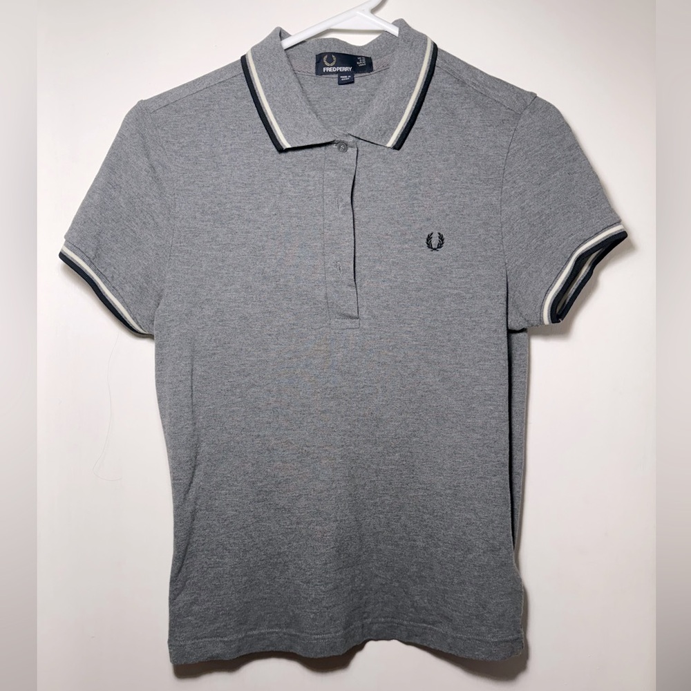 Grey Fred Perry twin tipped classic polo